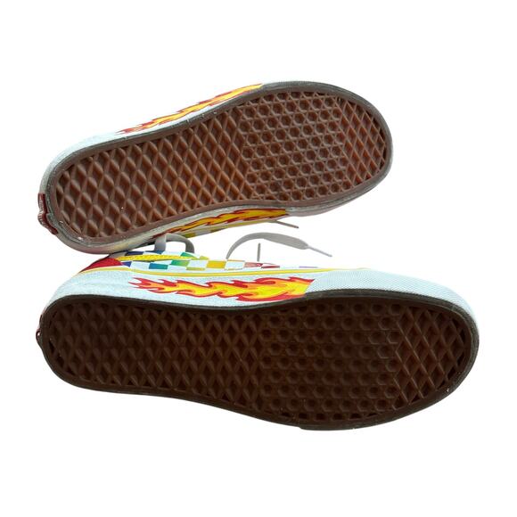 CUSTOM RARE Vans Multicolor Check w/ Flame Sole- One of One - Women's 9 Y2K - Picture 6 of 8